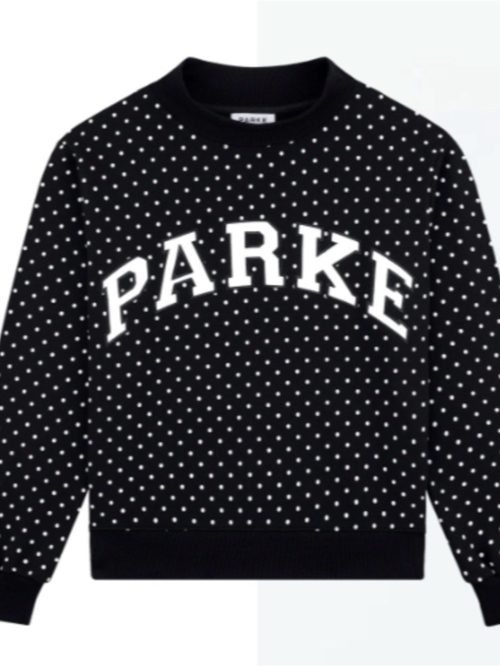 Parke Black Polka Dot Mockneck